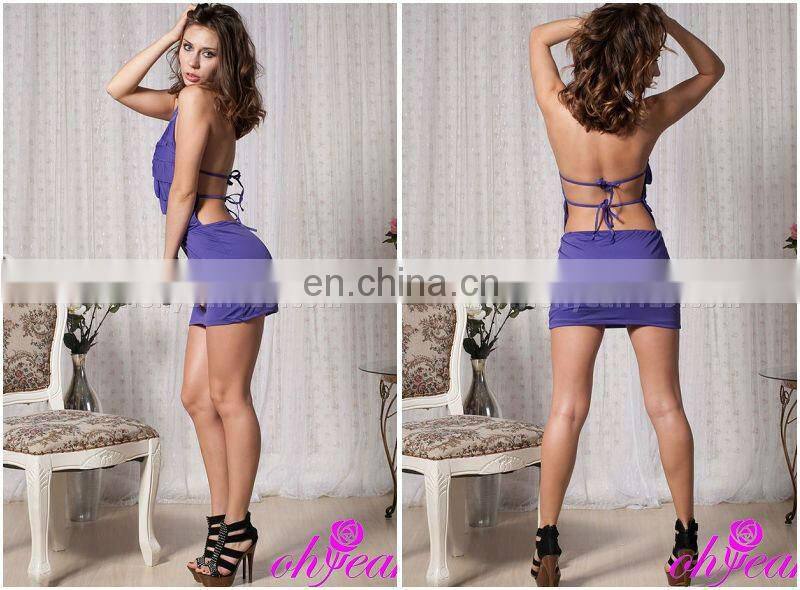 Hot sale open chest design sexy ladies winter dress