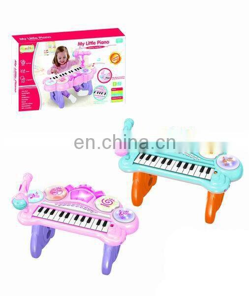 HIgh quality Cheap colorful musical Paino toys with Microphone