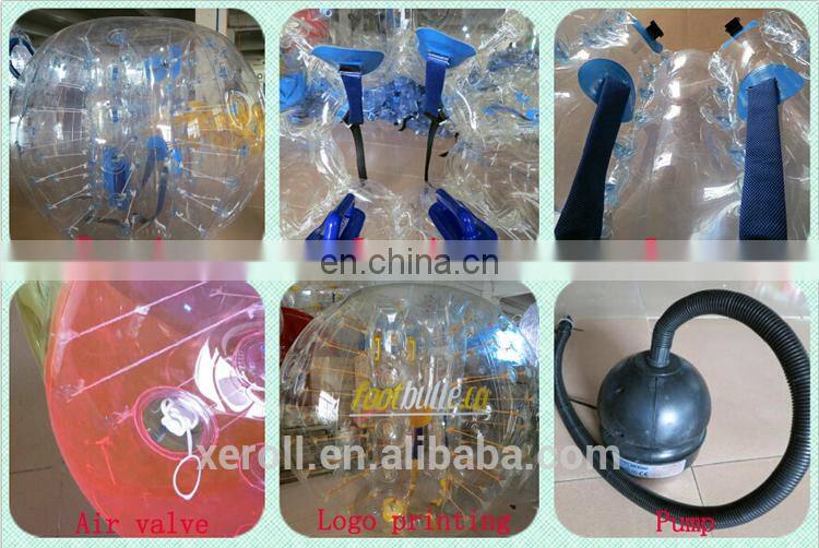 Fashionable adult football soccer toys inflatable soccer bubble ball man suits