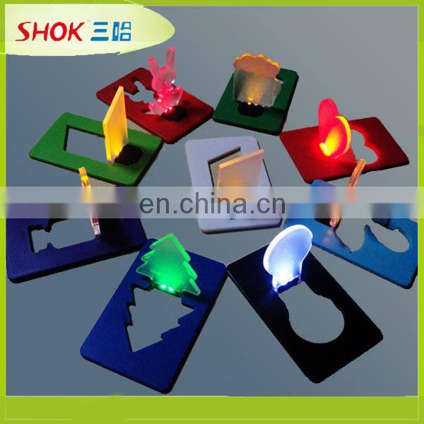 2015 Promotional plastic fashionable mini credit card light