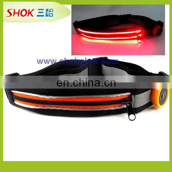 Outdoor sport led flashing running waist belt