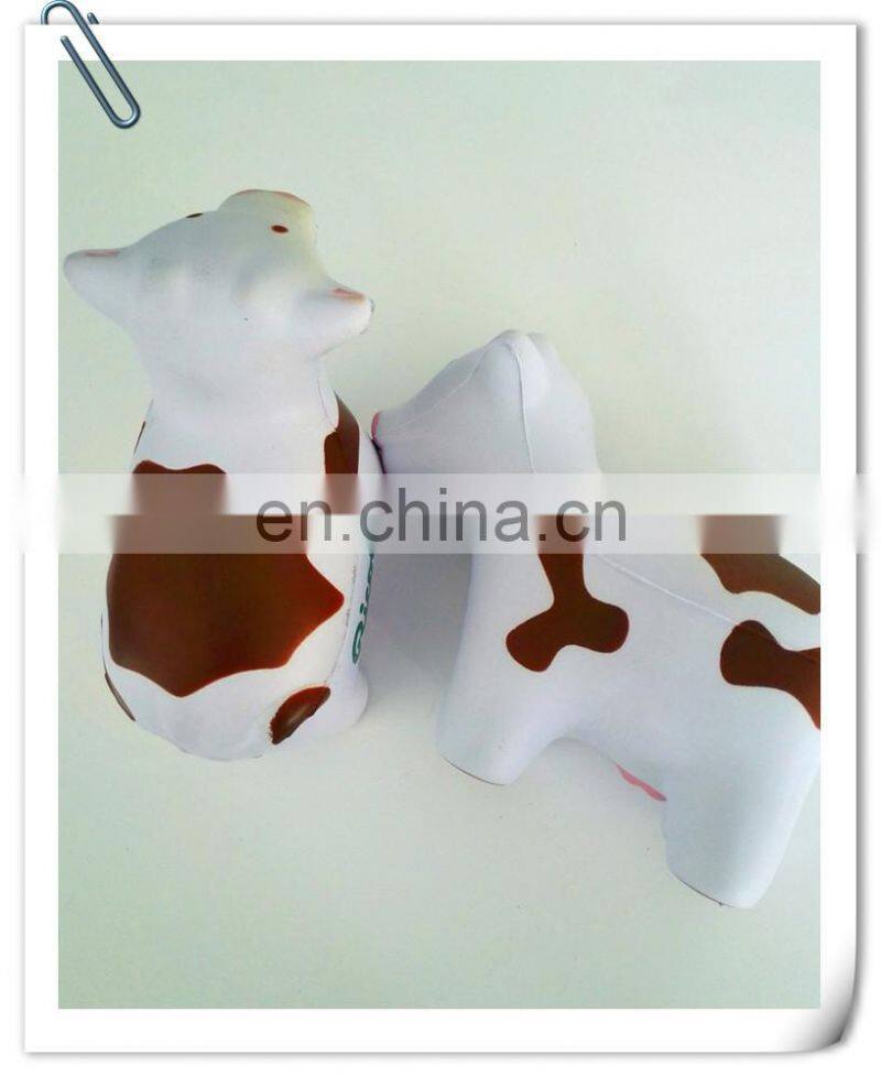 hot sale high quality PU stress ball cow shape/PU funny cow toy/customed PU promotional gift cow
