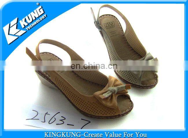 Grey pierced lady vamp shoes upper