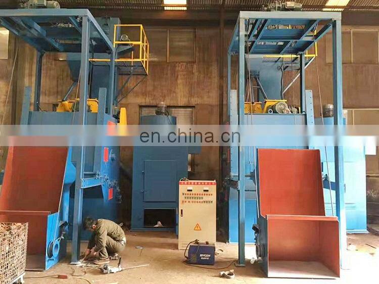 Auto tracked abrator belt type shot blasting machine auto shot blaster aluminum alloy wheel shot blasting machine price for sale