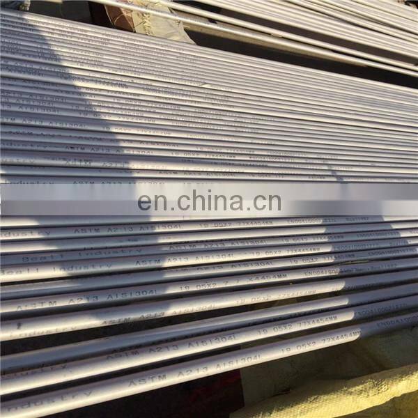 ASTM A213 AISI304 304L 304H Stainless Steel Seamless Heat Exchanger Tubes size 19.05x2.77x4454mm