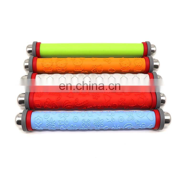 Best Selling Non-stick Decoration Silicone Covered Rolling Pins