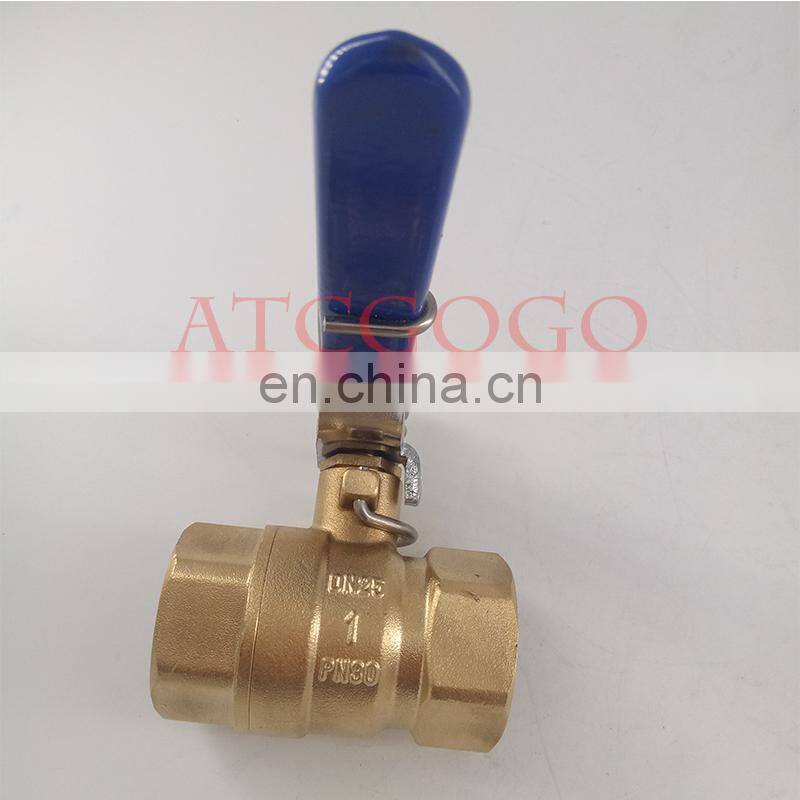 low price brass spring close ball valve DN25 1inch
