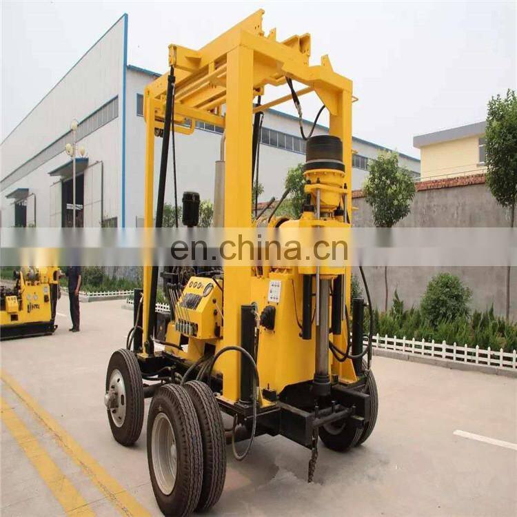 200m depth water well drilling rig with tricycle move fast