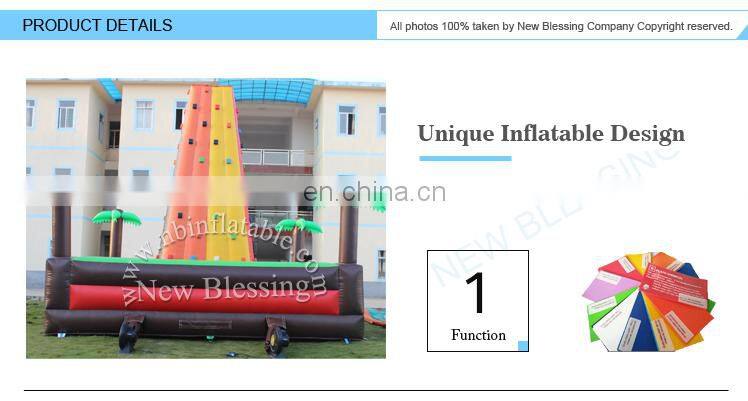 Factory supply foldable creative indoor inflatable rock climbing wall