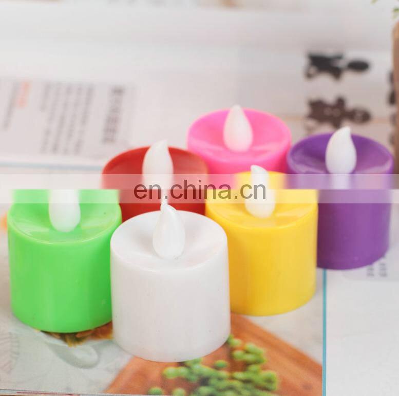 Waterproof plastic RGB color changing flameless led light candle