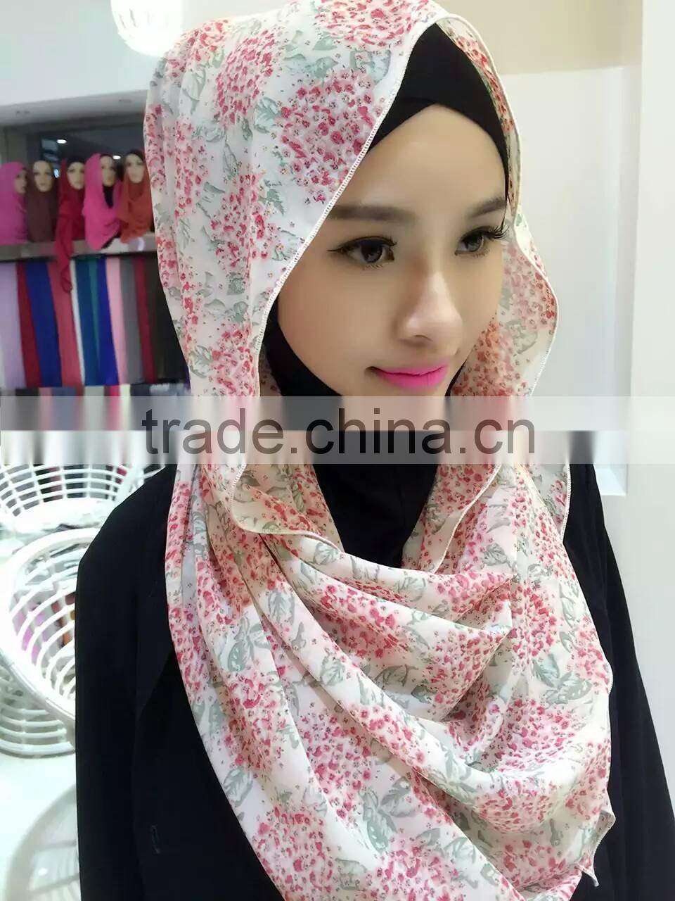 new style 2016 muslim High twist Chiffon HIJAB 180*70cm islamic scarf arab wrap shawl