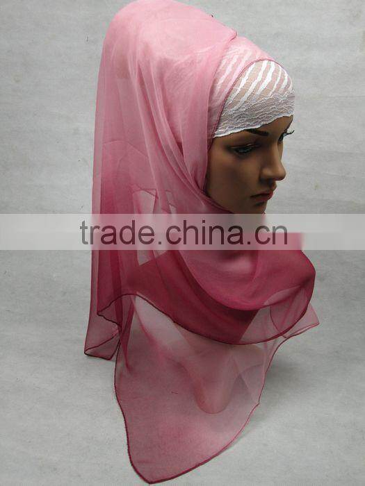 S587 printed silk Gradient newest islamic scarf