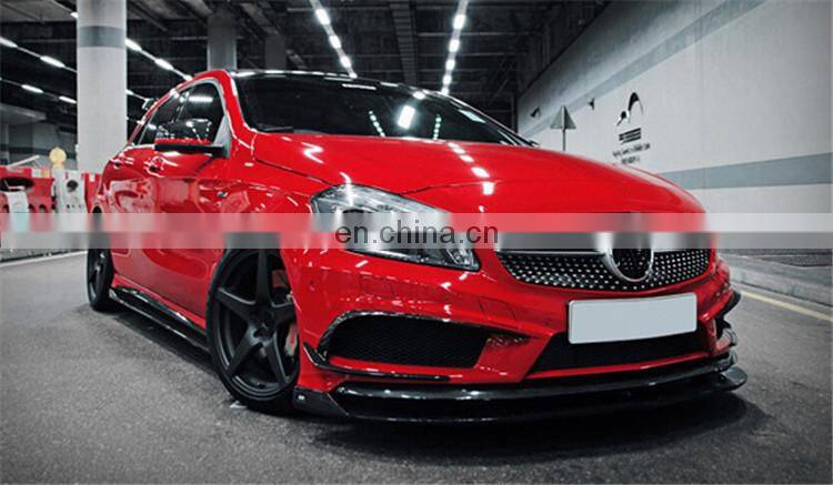A CLASS W176 R style carbon finber front skirt fit for A250 A260 to A45 carbon front spoiler with big and small lip