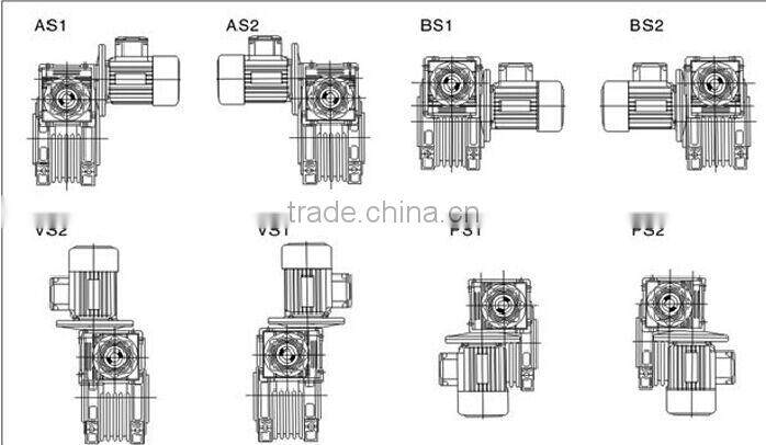 changzhou machinery RV Reducer, RV gearbox, nmrv 75 WITH 15KW for sale