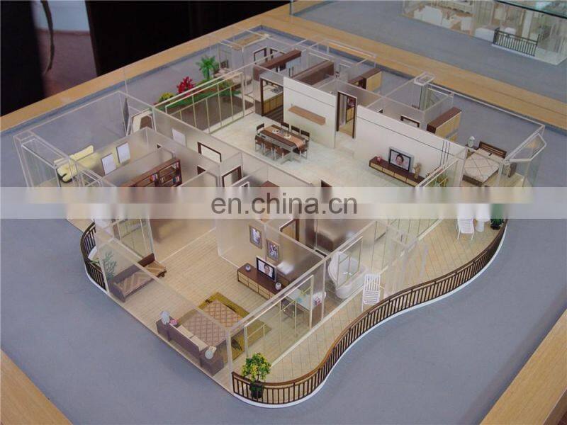 Architecture inside room layout model with furniture , professional scale model maker