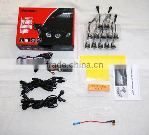 Universal high power waterproof IP67 12V/24V led car daylight eagle eye daytime running lights