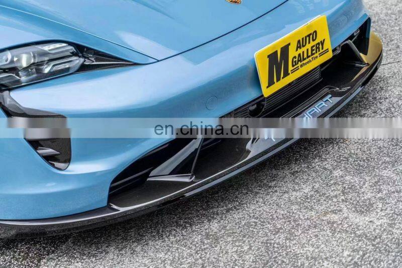 Runde Carbon Fiber Material For Porsche Taycan Techart Style Body Kit Front Lip Rear Lip Side Skirt Spoiler Side Mirror Shell