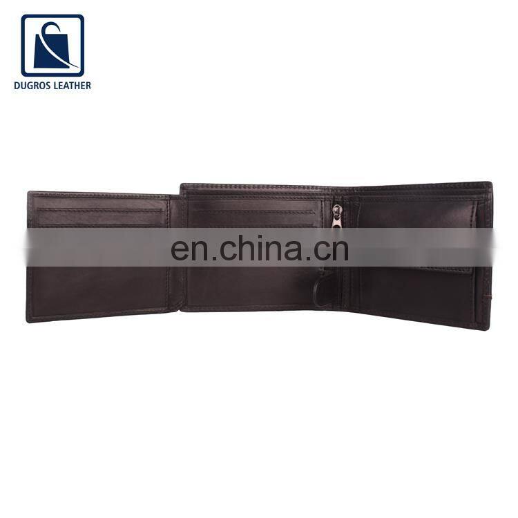 Nickle Fitting and Matching Stitching Luxury and Elegant Design Genuine Leather Men Wallet from Indian Manufacturer