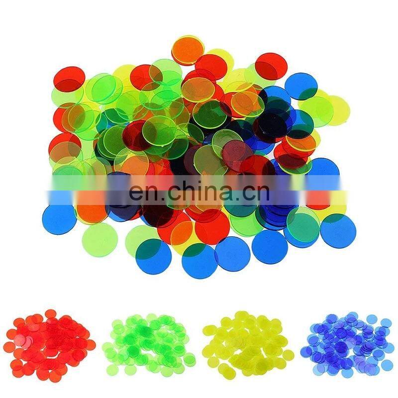 100pcs Montessori Learning Education Math Toys Learning Resources Color Plastic coin Bingo Chip Children Kids Classroom Supplies