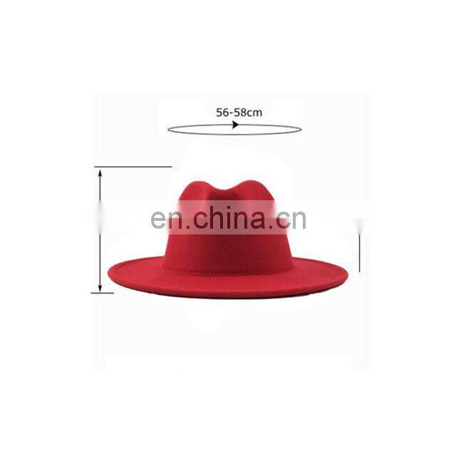 2022 Unisex Custom Wholesale Red Bottom Men Women Fedora Hats