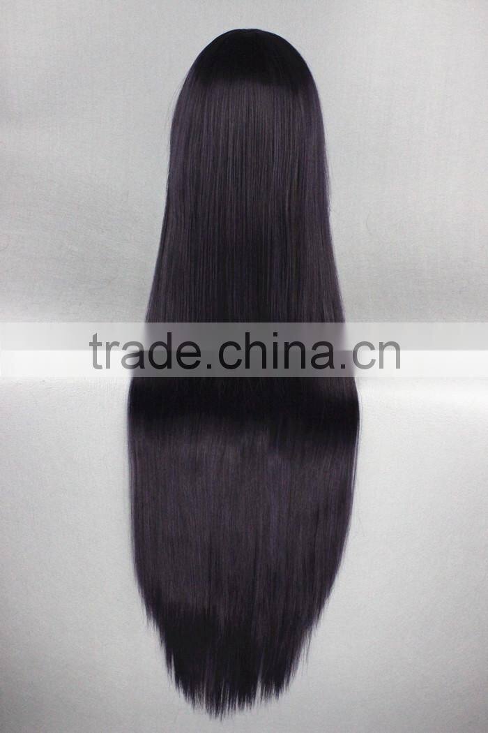 High Quality 100cm Long Straight Boku Secret Service-Shirakiin Ririchiyo Purple Synthetic Anime Wig Cosplay Hair Wig Party Wig