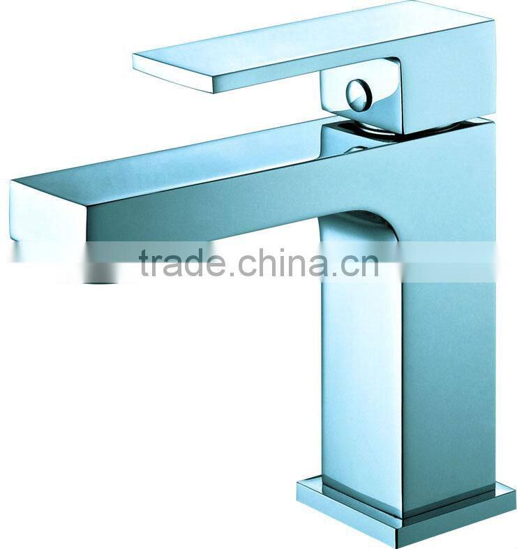 NICOR 3524 Fashion Design Square Deck Mounted Polished Chrome Cold Water Bathroom Basin Tap with SCC cartridge
