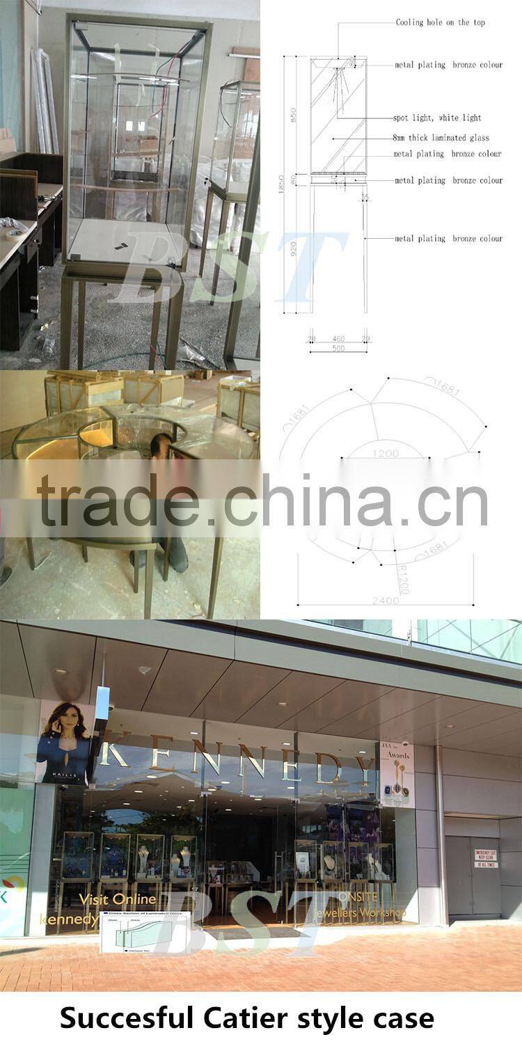 Stainless steel metal cabinet display furniture for shoe store