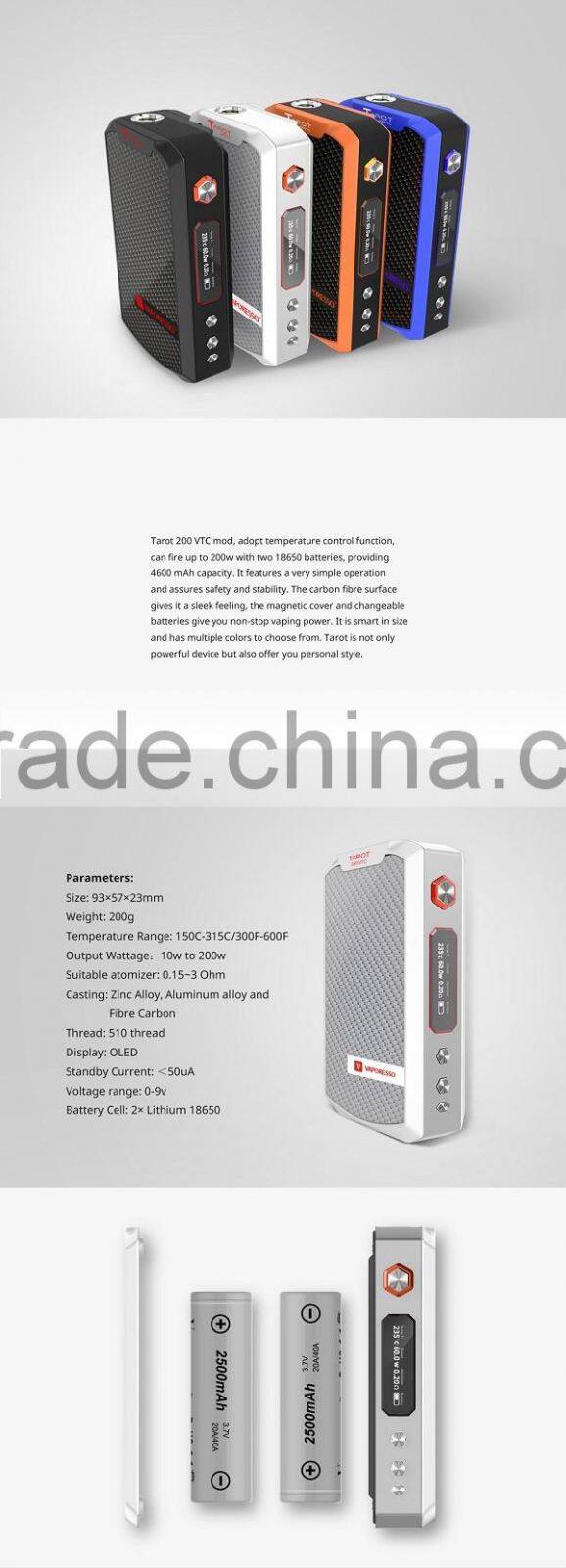 Vaporoesso Tarot 200W VCT Temperature Control fit Vaporesso Gemini Tank and Target Tank well