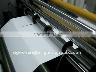 Lamination slitting and rewinding machine for plastic film