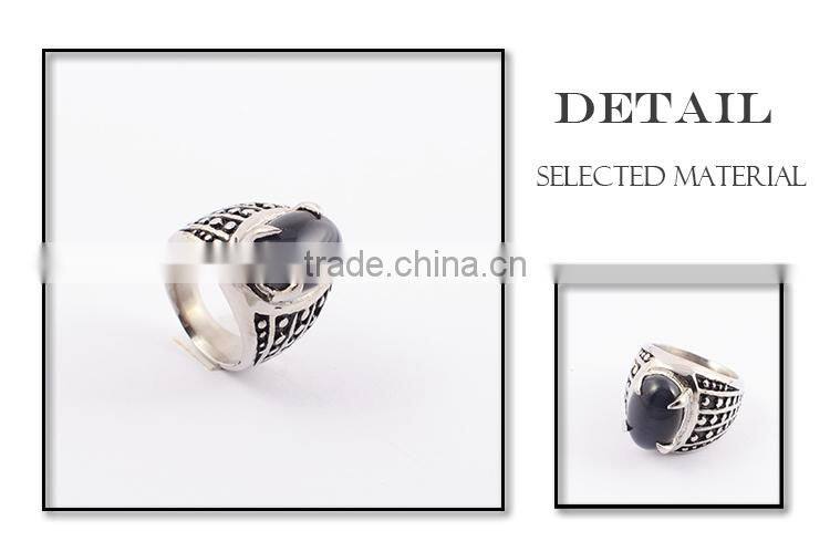 Turkish silver jewelry men's ring with big stone ring