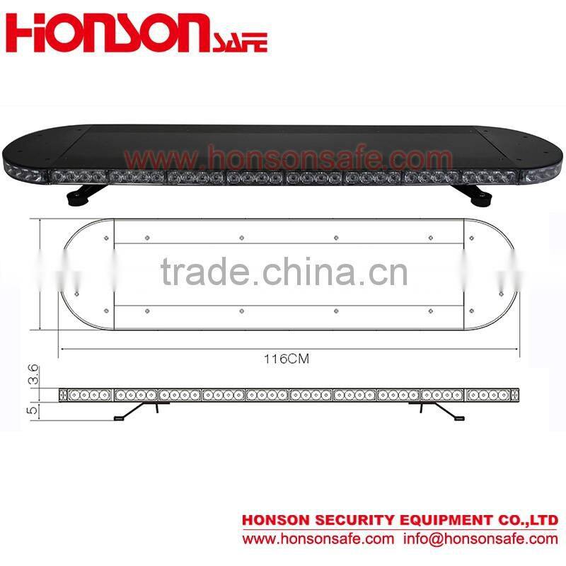 Full Aluminum profile Ultrathin police car emergency LED warning light bar HS-4143