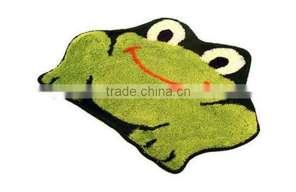 Anti-slip design floor cartoon frog shape kids rugs