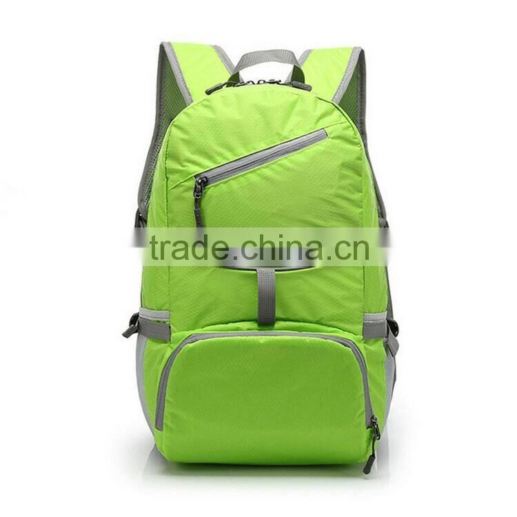 Fashionable LOGO OEM Foldable Nylon Backpack