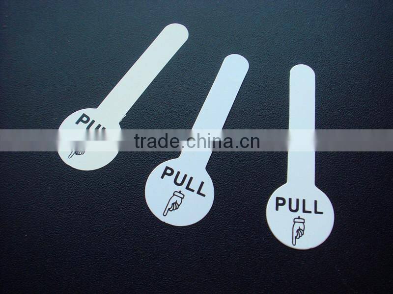 CR2032 battery clear plastic battery pull tab