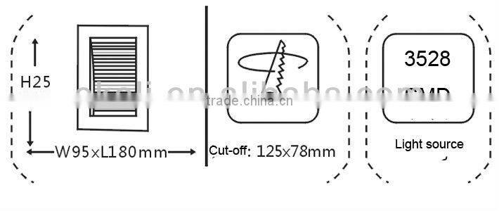 gypsum SMD3014 Epistar LED wall washer