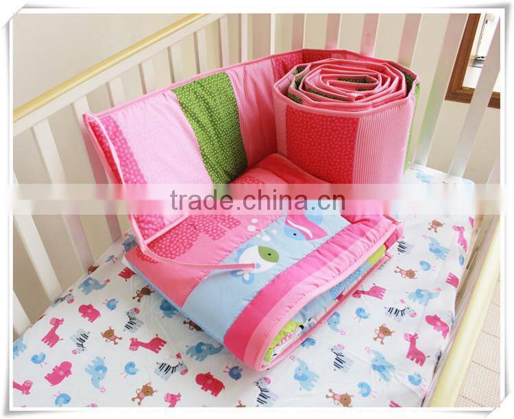 pink animals baby fitted bed skirt from professional manufacturer