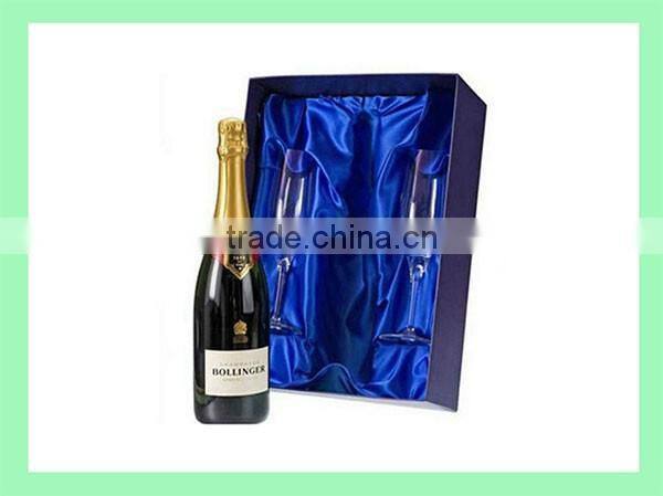 Customized high-end luxury embossing logo rectangular wine paper box