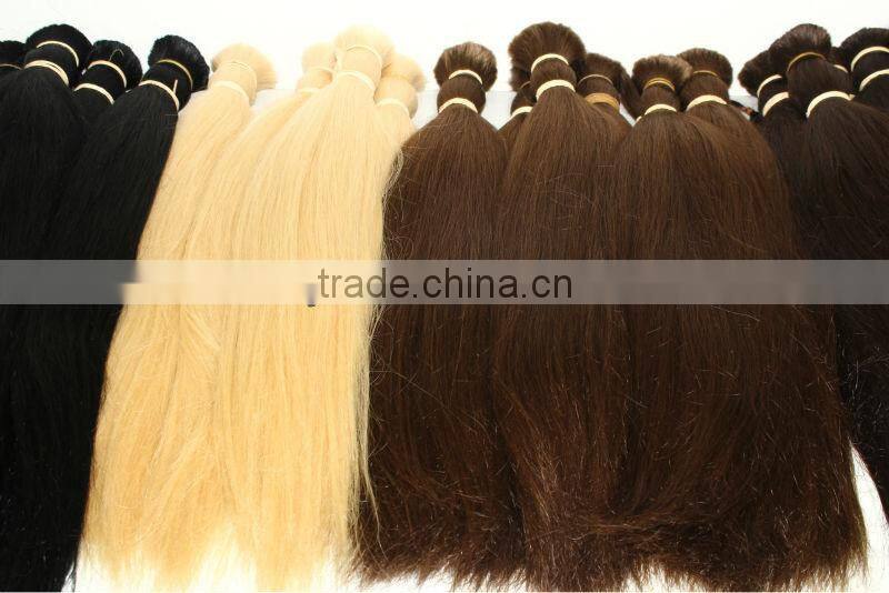 blonde brazilian human virgin remy hair bulk,can be dyed hair
