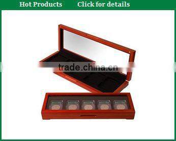 Elegant Fancy Wooden Silver coin Display Box for Gift
