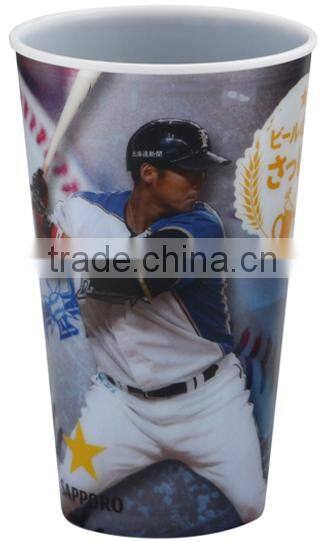 Well known Brand promotion 3D lenticular 12oz plastic cup