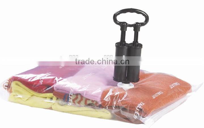 Double pumps for vacuum air out from vacuum storage bag