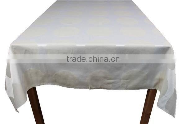 Hot Sale 100% Polyester Soild Color Jacquard Custom Tablecloth