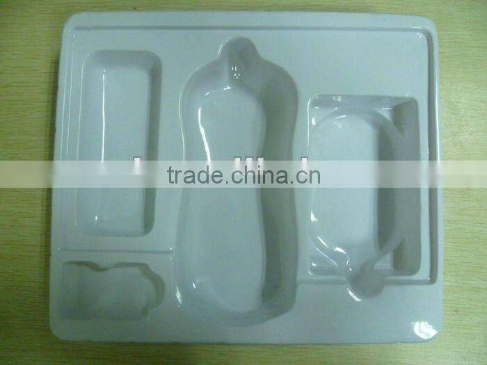 Plastic blister packing trays