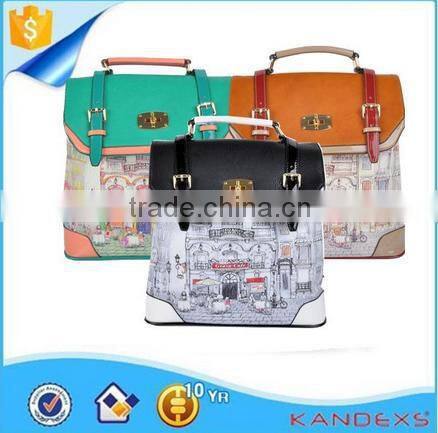 New pattern design classic style backpack, PU wholesale backpack bag