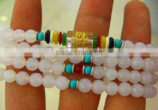 Wholesale fashion gemstone crackle agate beads bracelet jewelry