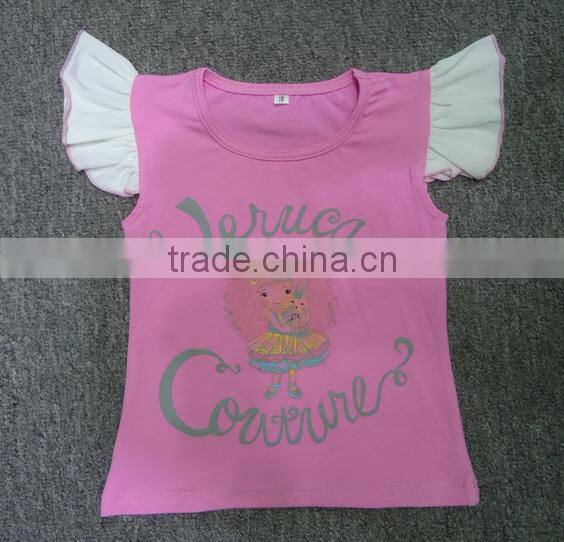 custom Sweet kids sublimation t shirt baby girls cartoon t-shirt
