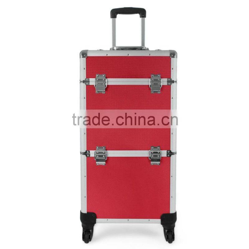 Aluminium Trolley suitcase beauty case 60L - 2 or 4 wheels - color selection