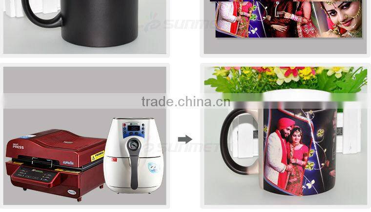 Sunmeta whole sale sublimation matte 11oz color changing magic mug