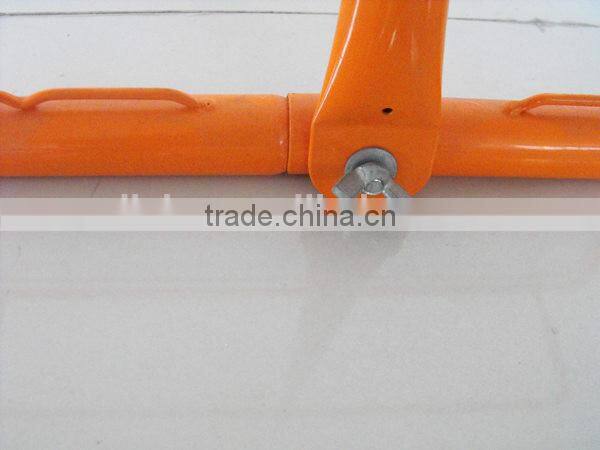 Street hockey goal post for training with a shooting target