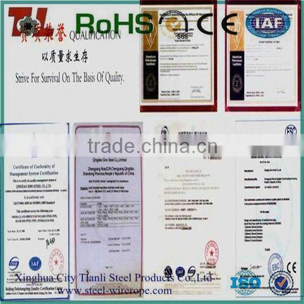 304&316 stainless steel wire rope 1x19